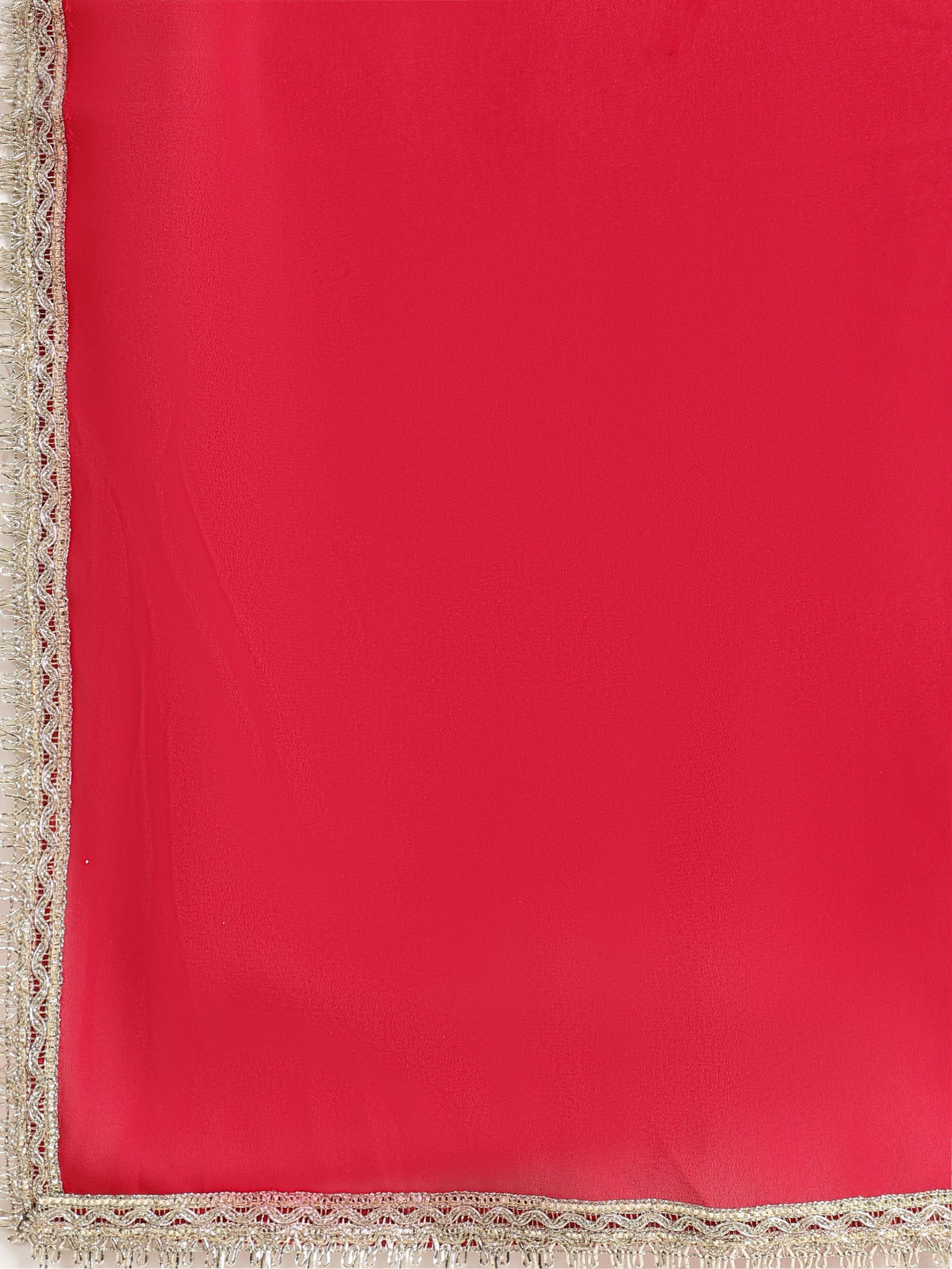 Red Sleeveless Embroidered Peplum Kurta Set with Palazzo and Dupatta