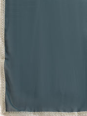 Elegant Teal Embroidered Palazzo Set with Dupatta