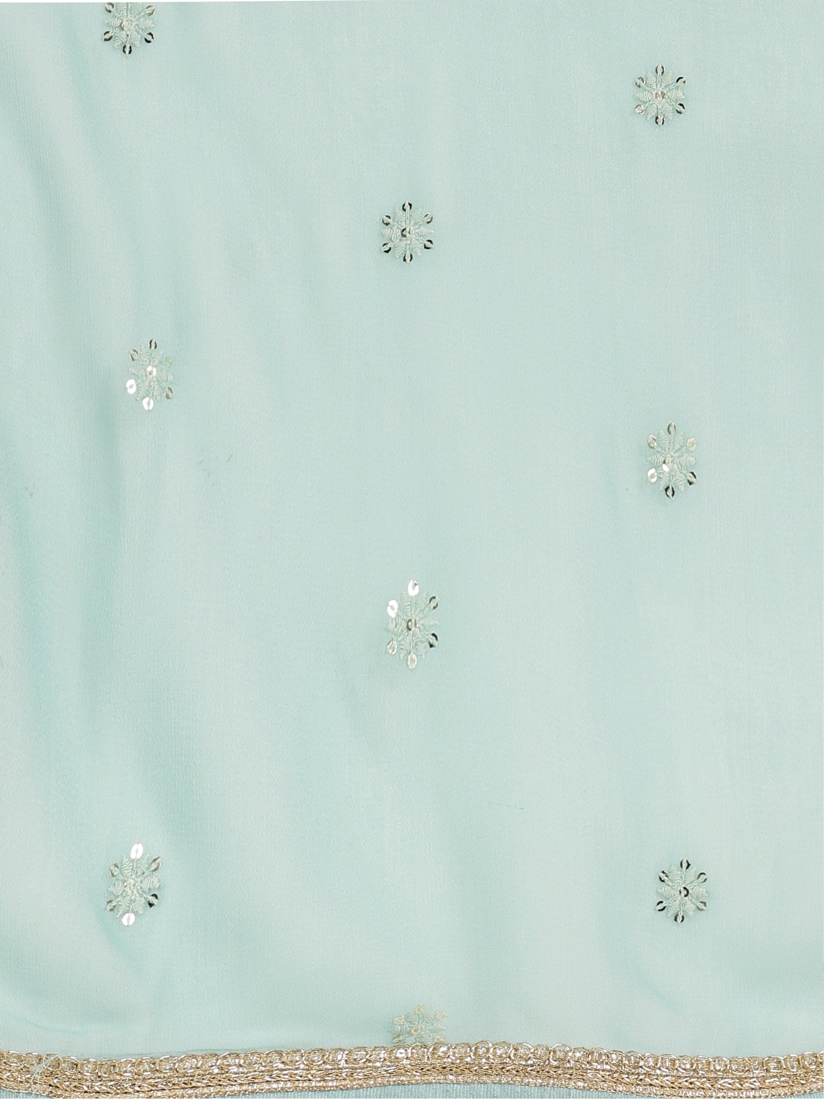 Sky Blue Embellished Anarkali Lehenga Set