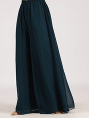 Elegant Teal Embroidered Palazzo Set with Dupatta