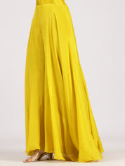 Yellow Embroidered Jacket Style Sharara Suit Set