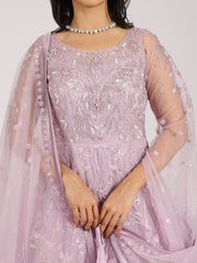 Ethereal Lavender Embroidered Net Lehenga Set