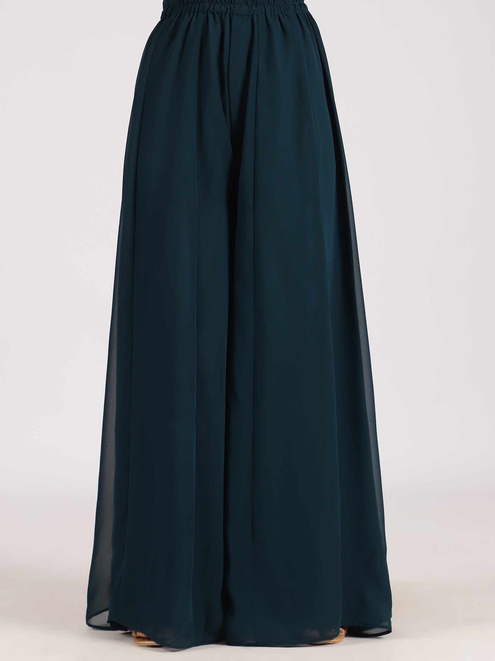 Elegant Teal Embroidered Palazzo Set with Dupatta
