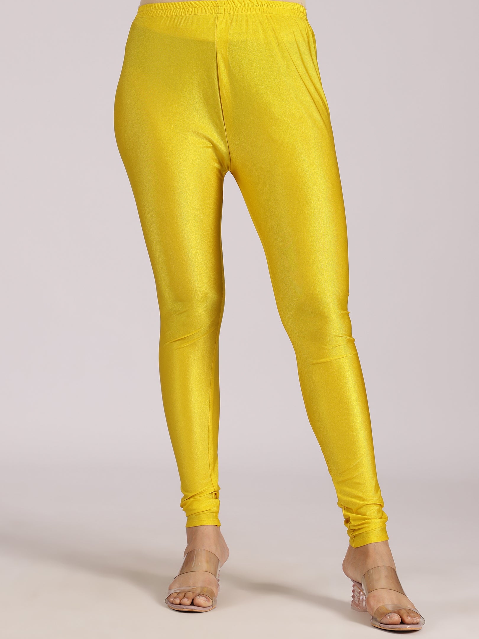 Sunshine Yellow Anarkali Gown with Mirror Work & Zari Dupatta