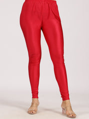 Radiant Red Anarkali Gown with Mirror Work and Zari Dupatta