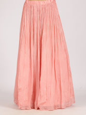 Elegant Peach Embroidered Anarkali Suit