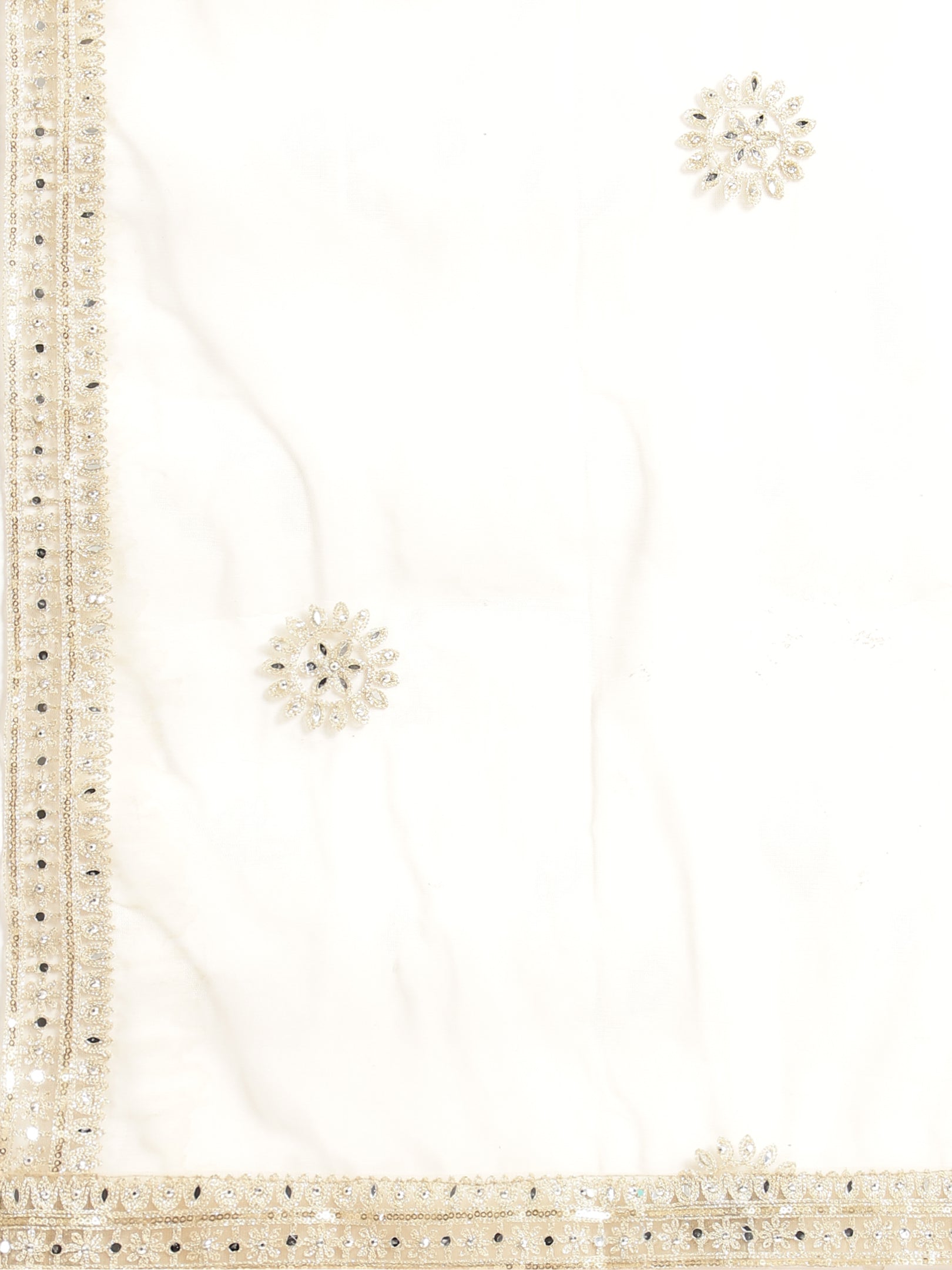 Champagne Gold Embroidered Silk Anarkali Gown