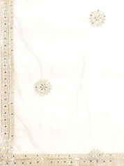 Champagne Gold Embroidered Silk Anarkali Gown