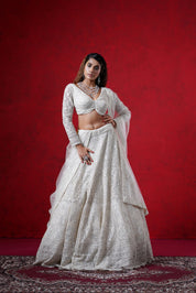 Intricately Textured Lehenga Set