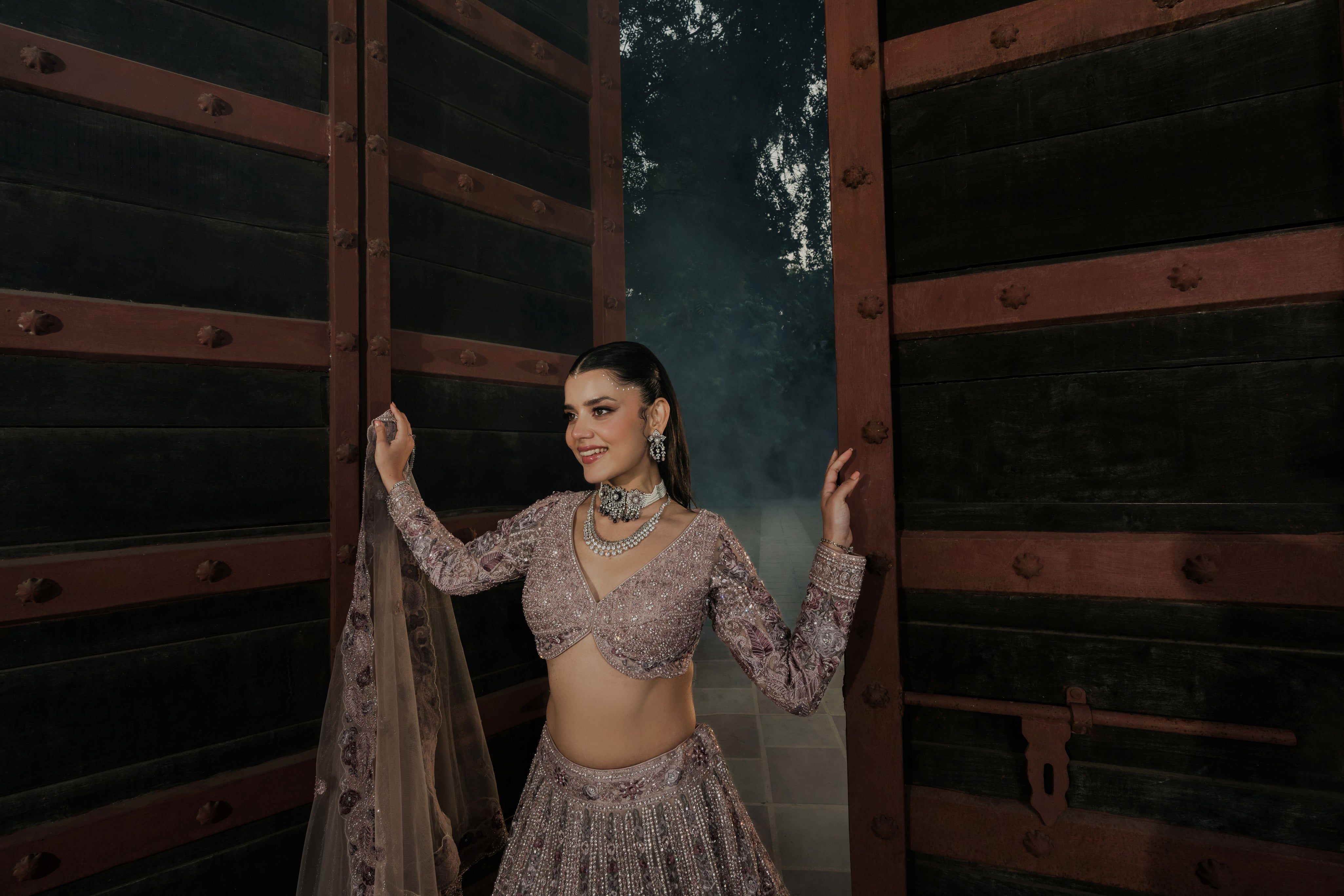 Rose Embellished Bridal Lehenga