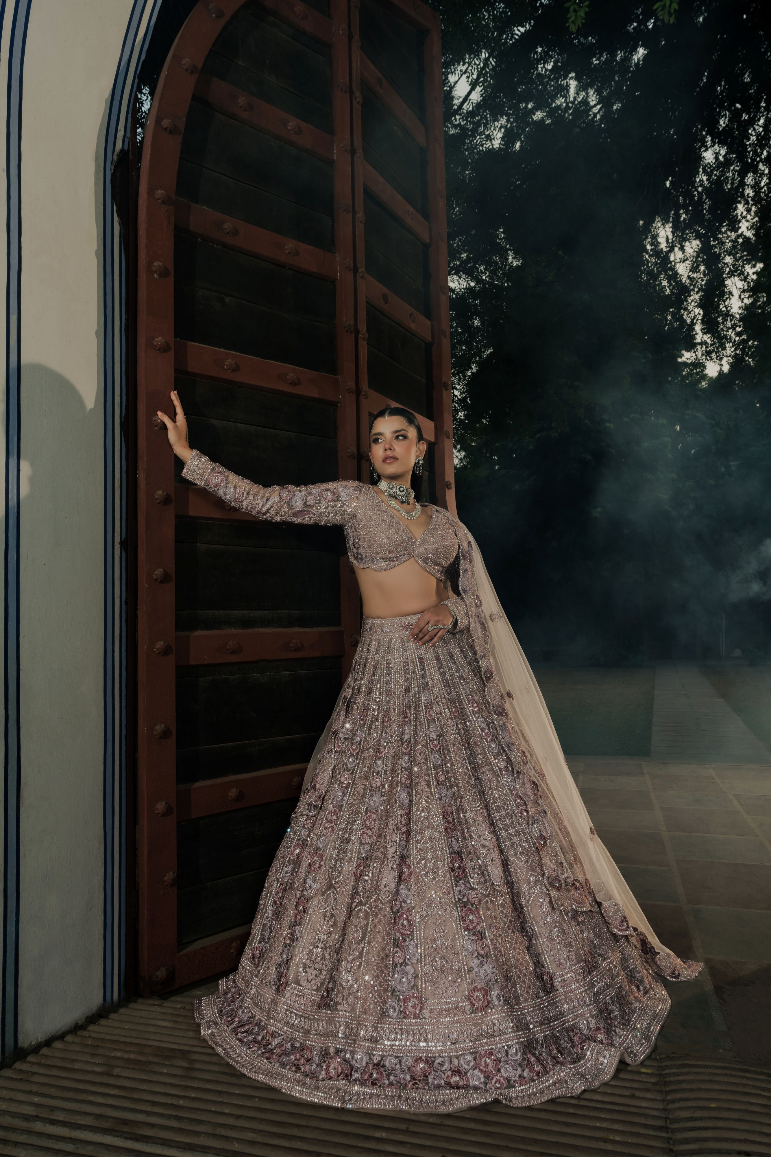 Rose Embellished Bridal Lehenga