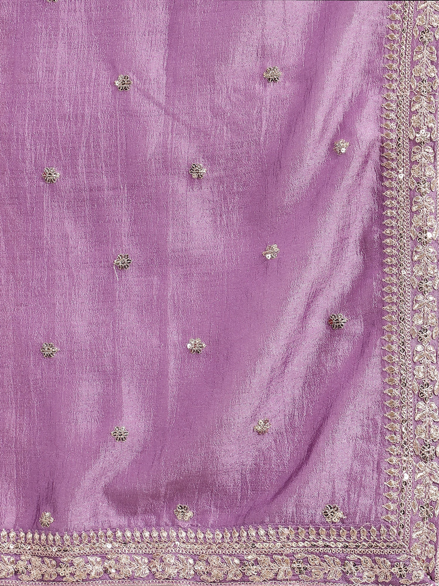 Elegant Purple Raw Silk Salwar with Kotapatti Embroidery & Narrow Pants