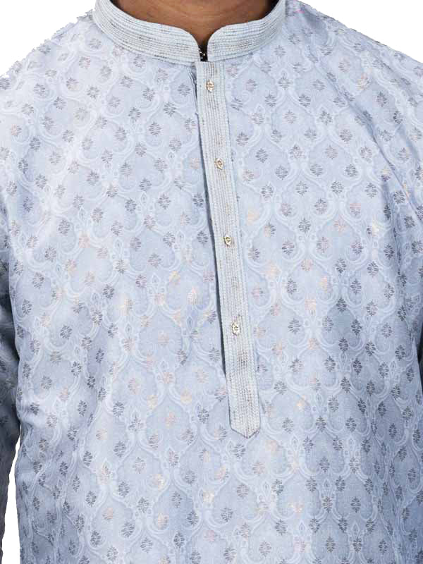 Beacon Grey Motif Printed Kurta Set