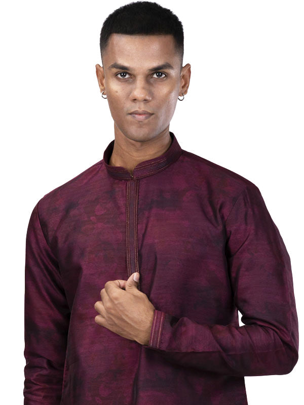 Royal Maroon Printed Kurta Set