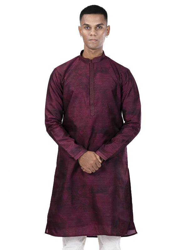 Royal Maroon Printed Kurta Set