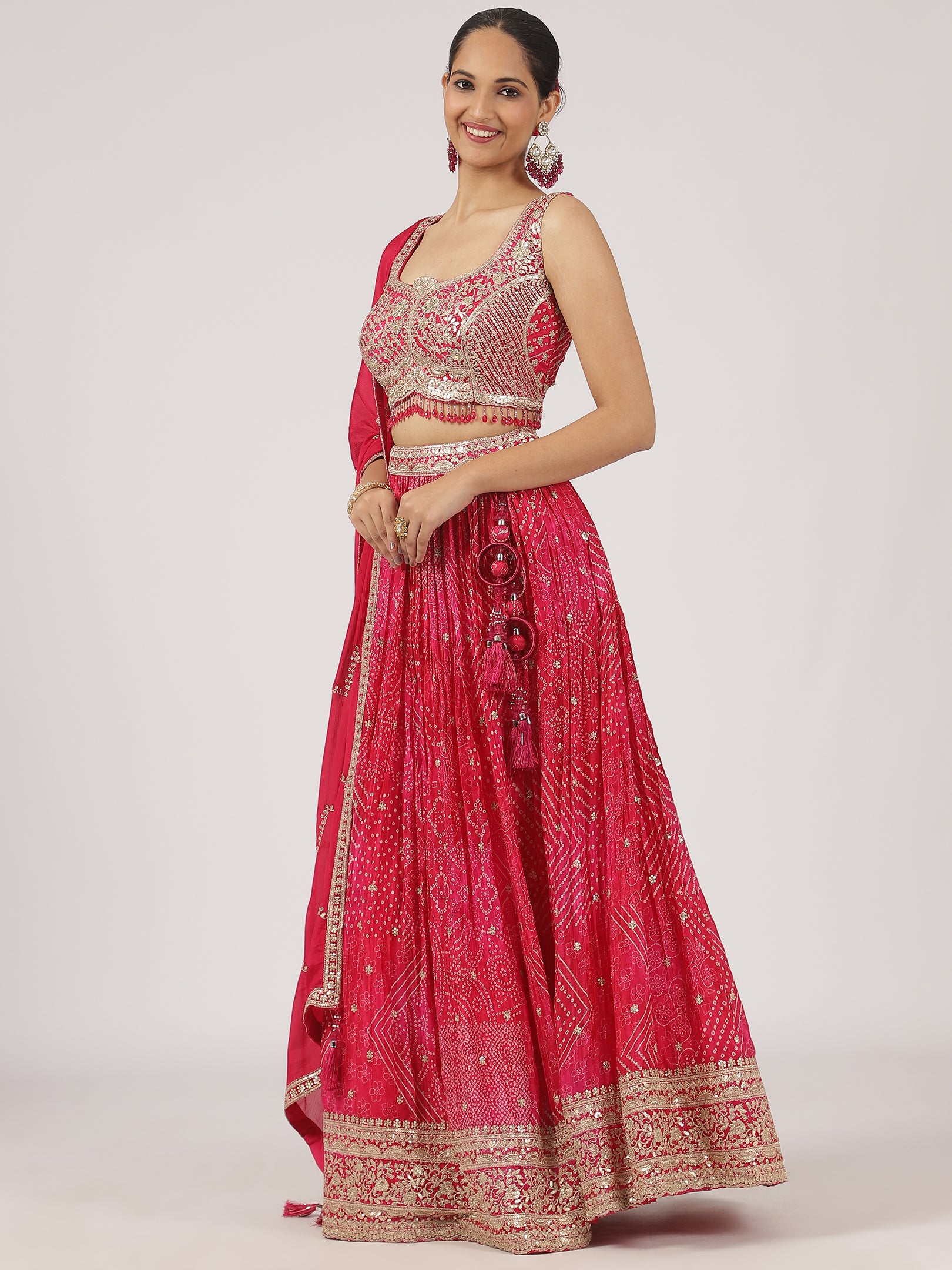 Blush Pink Soft Georgette Lehenga with Sequin Embroidered Blouse