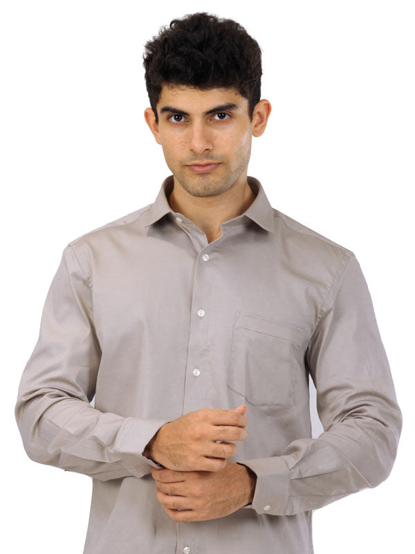 Mens Shirt Cotton Grey Color