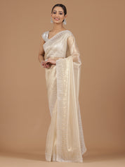 Satin Georgette Saree with Delicate Stone Work