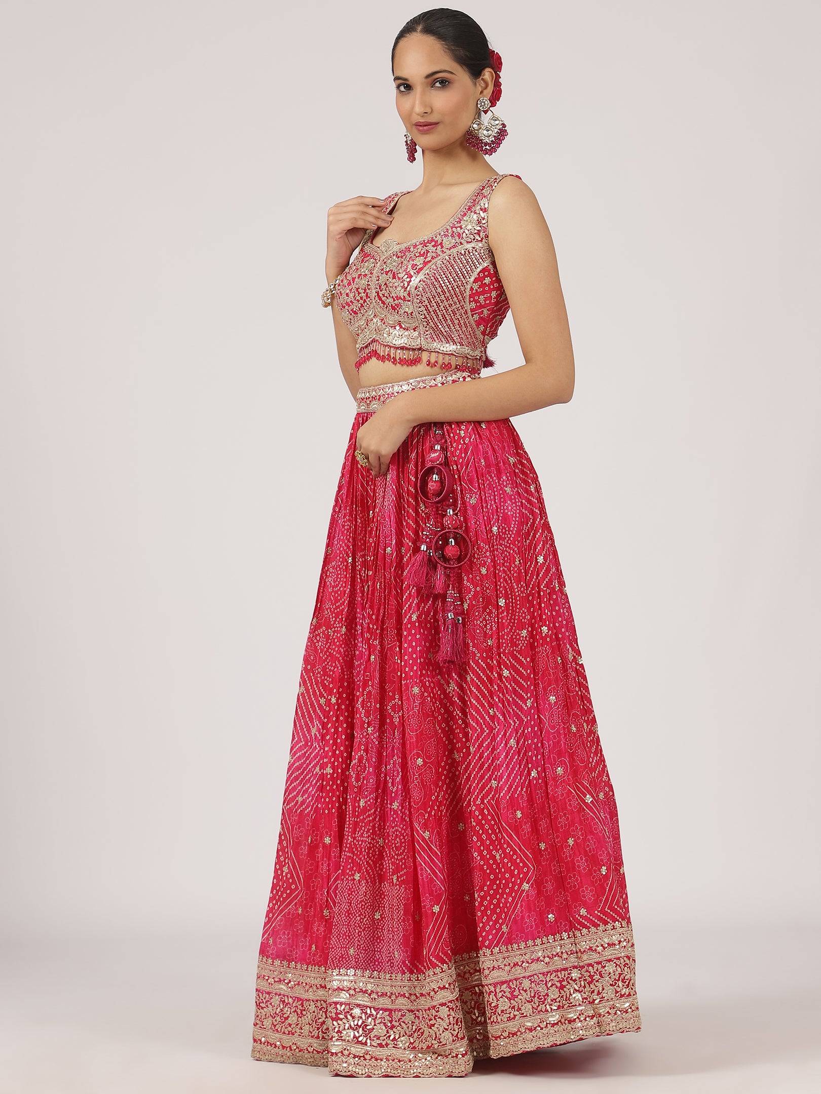 Blush Pink Soft Georgette Lehenga with Sequin Embroidered Blouse