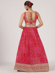 Blush Pink Soft Georgette Lehenga with Sequin Embroidered Blouse