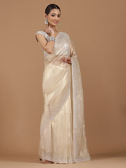 Satin Georgette Saree with Delicate Stone Work