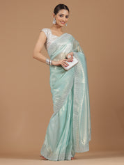 Satin Georgette Saree with Delicate Stone Work