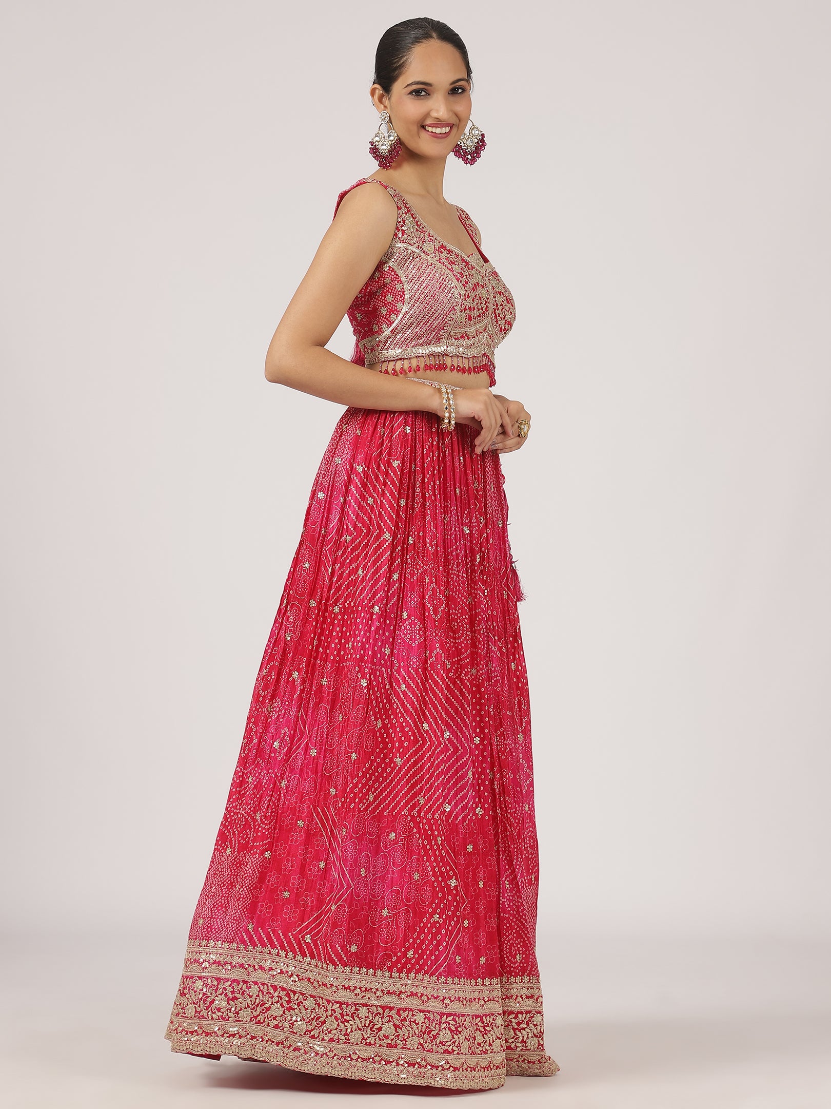 Blush Pink Soft Georgette Lehenga with Sequin Embroidered Blouse