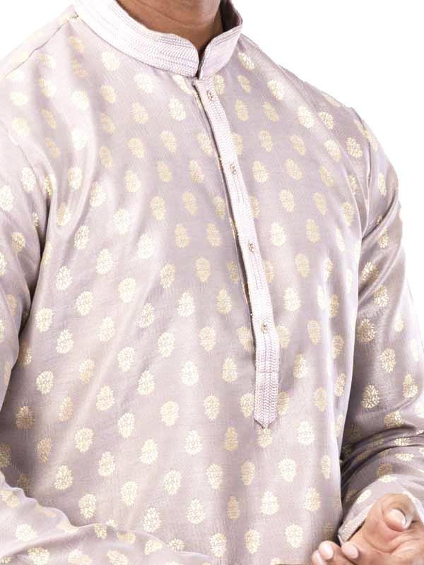 Opal Purple Motif Printed Kurta Set