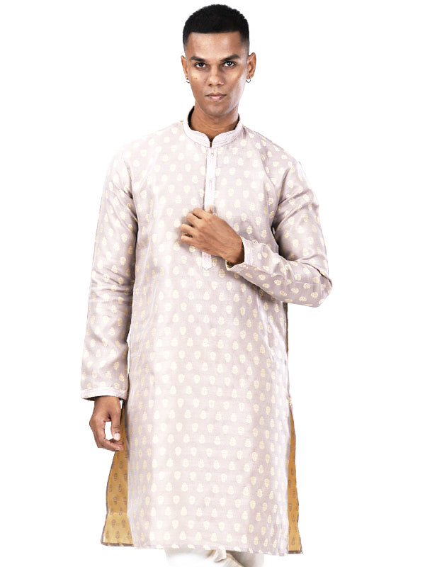 Opal Purple Motif Printed Kurta Set