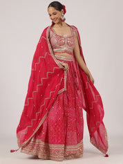 Blush Pink Soft Georgette Lehenga with Sequin Embroidered Blouse