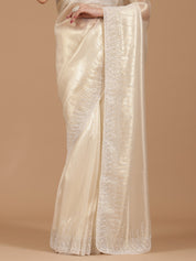 Satin Georgette Saree with Delicate Stone Work