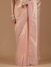 Satin Georgette Saree with Delicate Stone Work