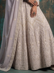 Lavender Georgette Anarkali Set – Festive & Wedding Wear