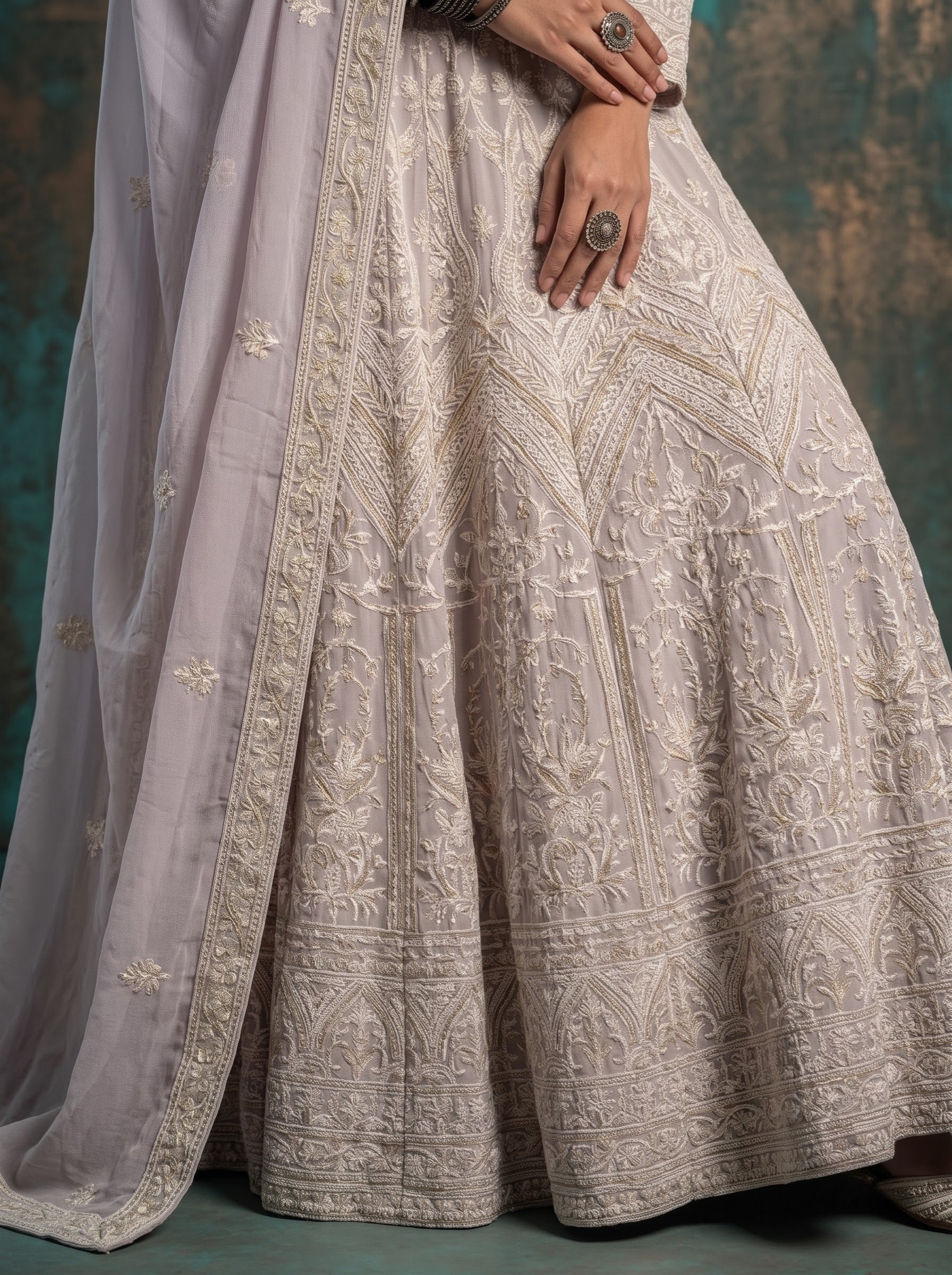 Lavender Georgette Anarkali Set – Festive & Wedding Wear