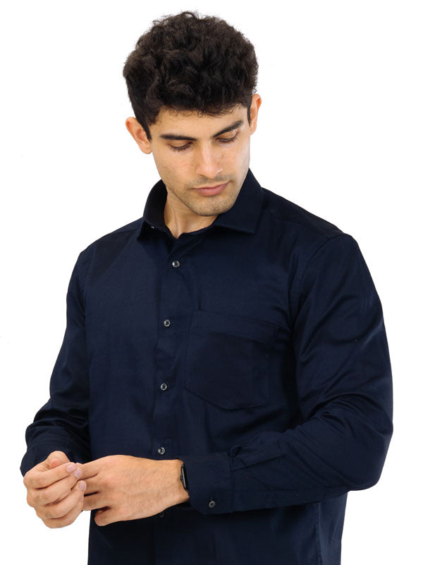 Mens Shirt Cotton Navy blue Color