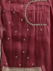 Satin Silk Saree with Delicate Stonework Border