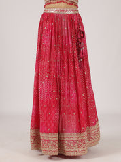 Blush Pink Soft Georgette Lehenga with Sequin Embroidered Blouse