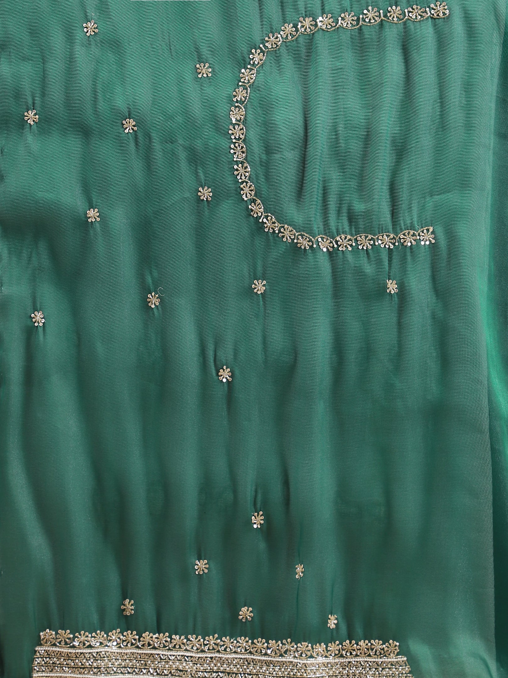 Satin Silk Saree with Delicate Stonework Border