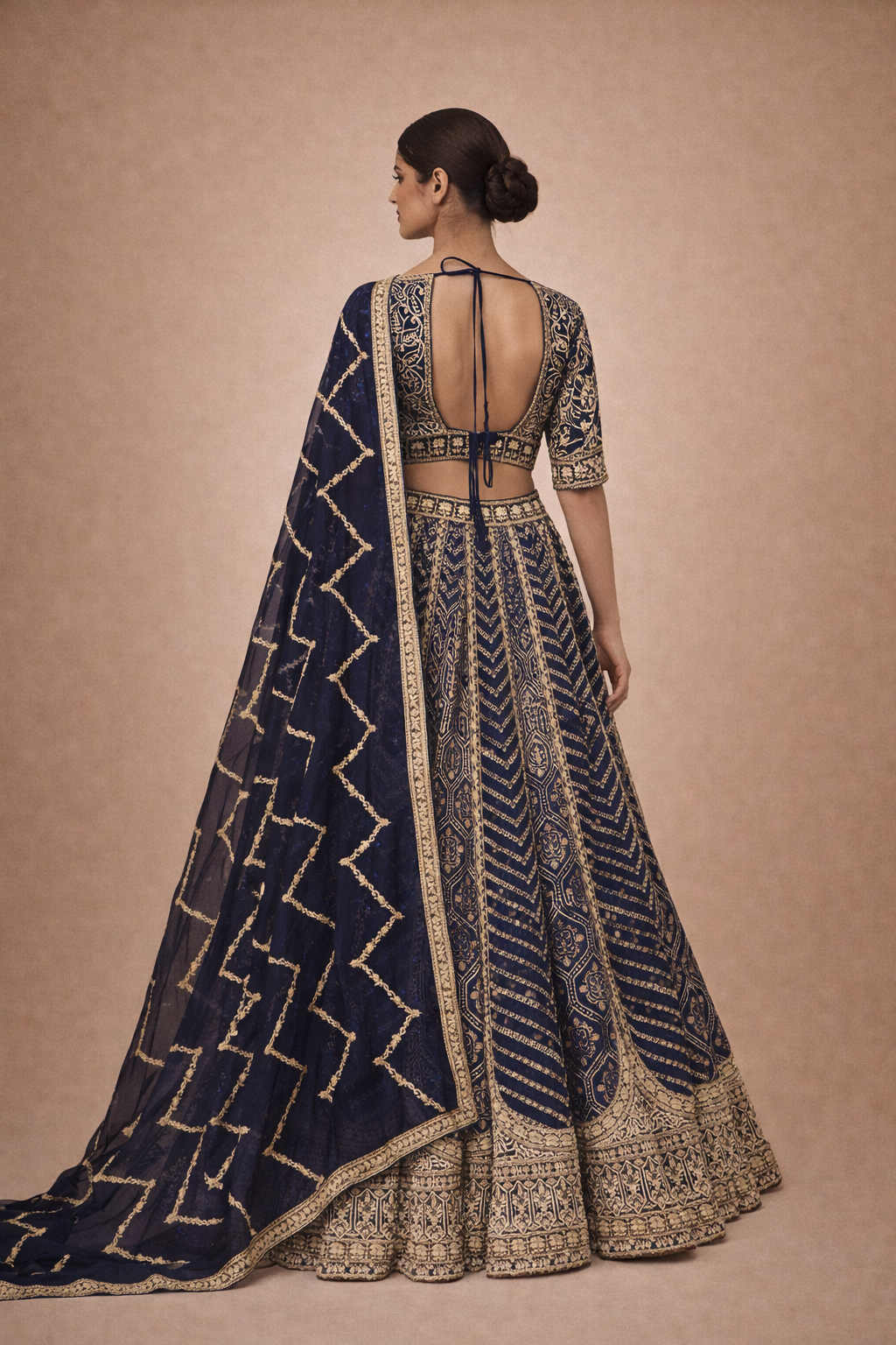 Navy Blue Prashvita Gagra Choli Set
| DIVA