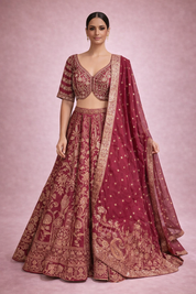 Diva Cherry Banarasi Traditional Silk Ensemble