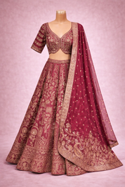 Diva Cherry Banarasi Traditional Silk Ensemble