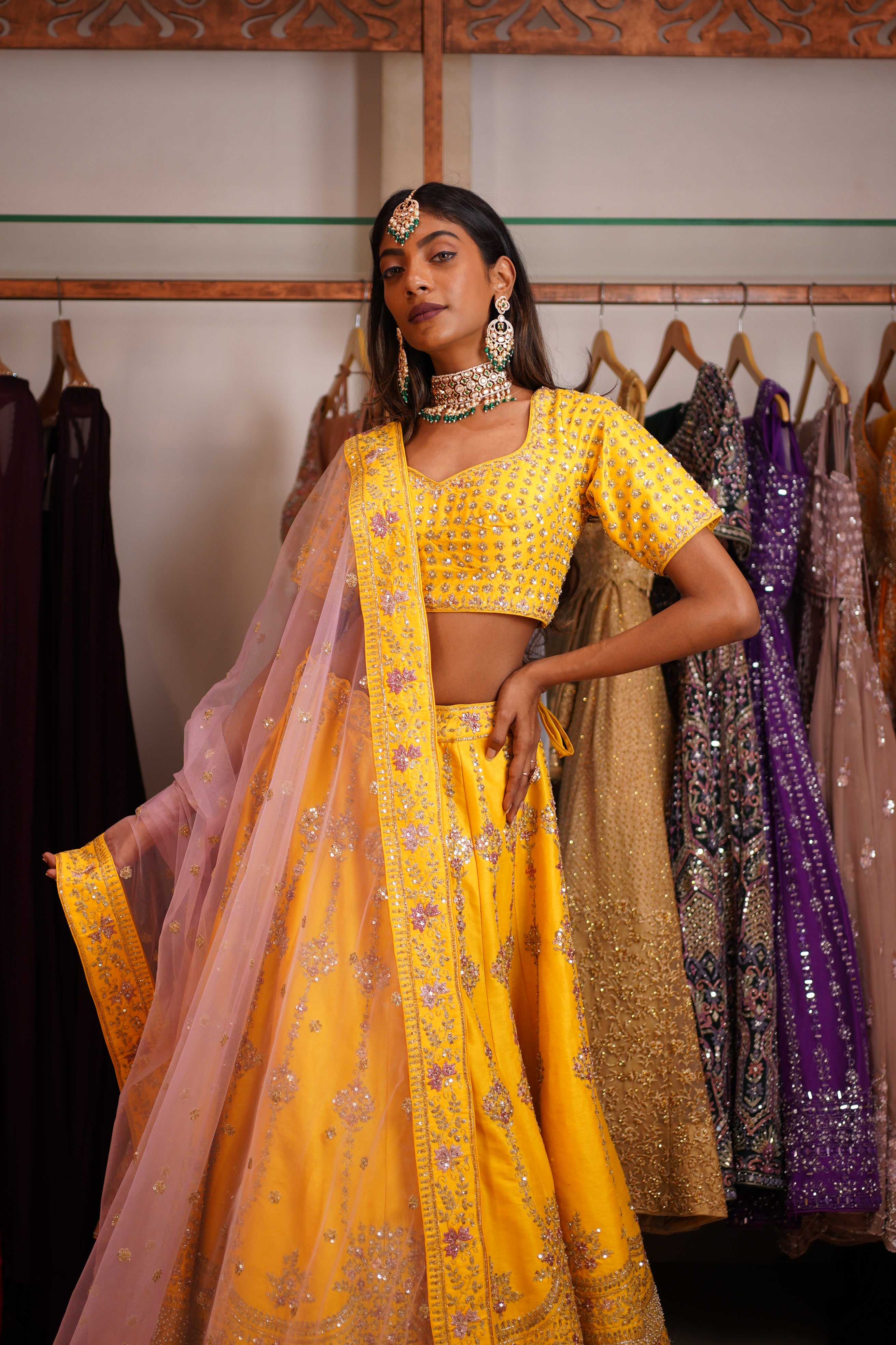 Designer Pista Green Lehenga Choli – Desi Diva Fashion
