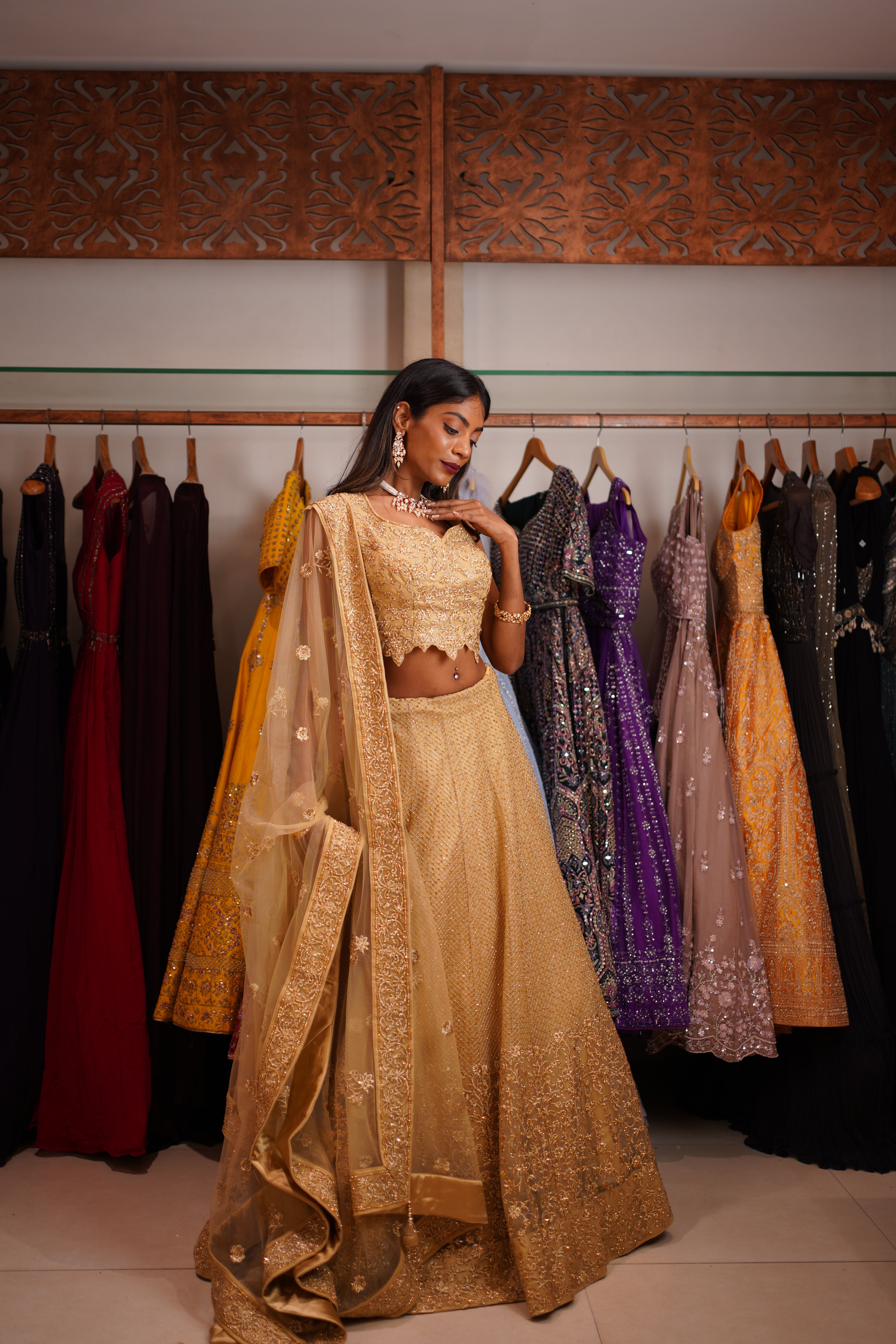 Peach and Multi-Color Party Wear Lehenga Choli – Desi Diva Fashion