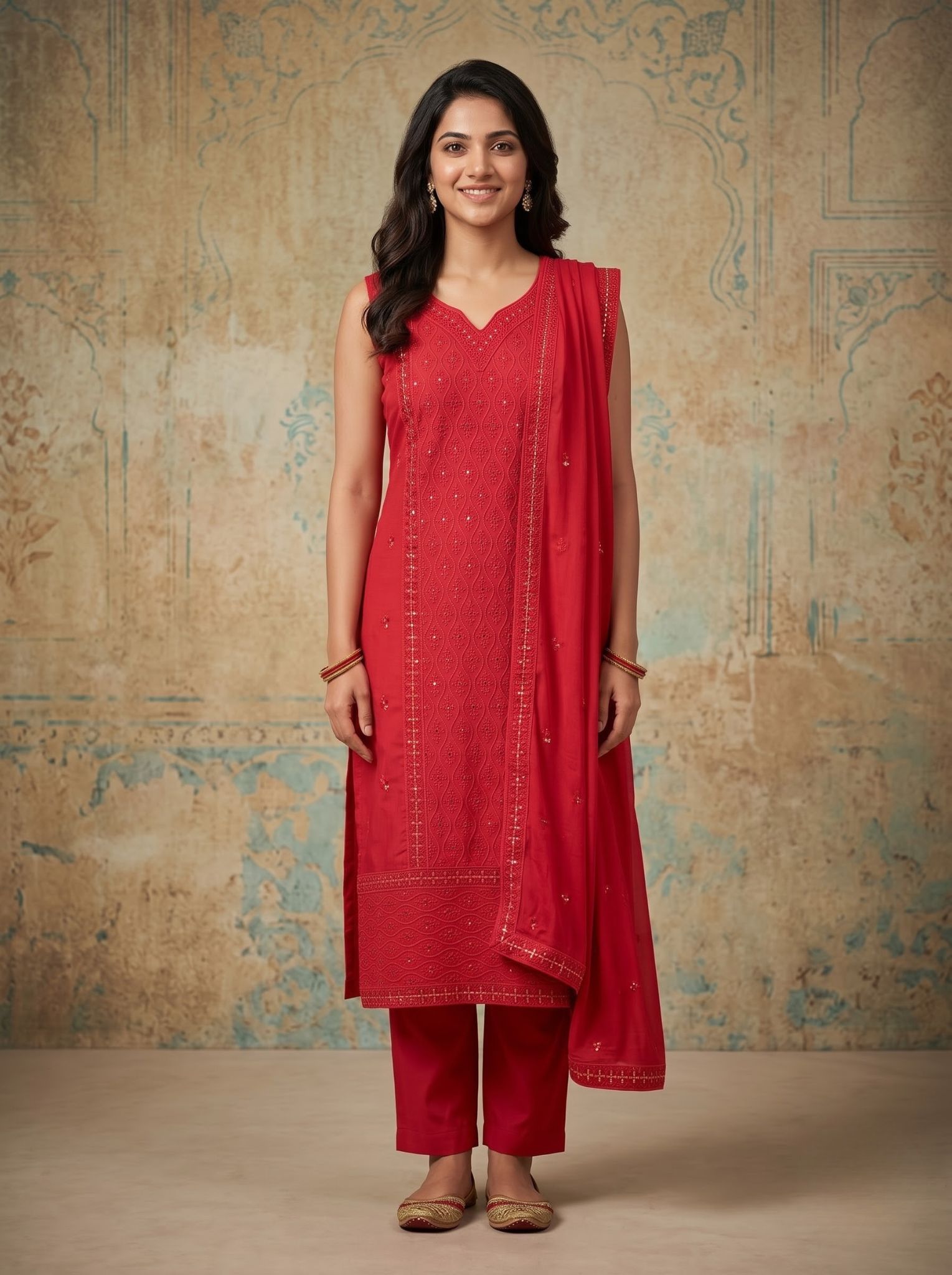 Cotton Salwar Suit in Rani Pink for Festive Occasions