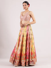 Vibrant Banarasi Lehenga with Subtle Sequence Work