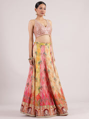 Vibrant Banarasi Lehenga with Subtle Sequence Work