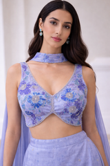Purple Georgette Padmavati Palazzo Set | DIVA