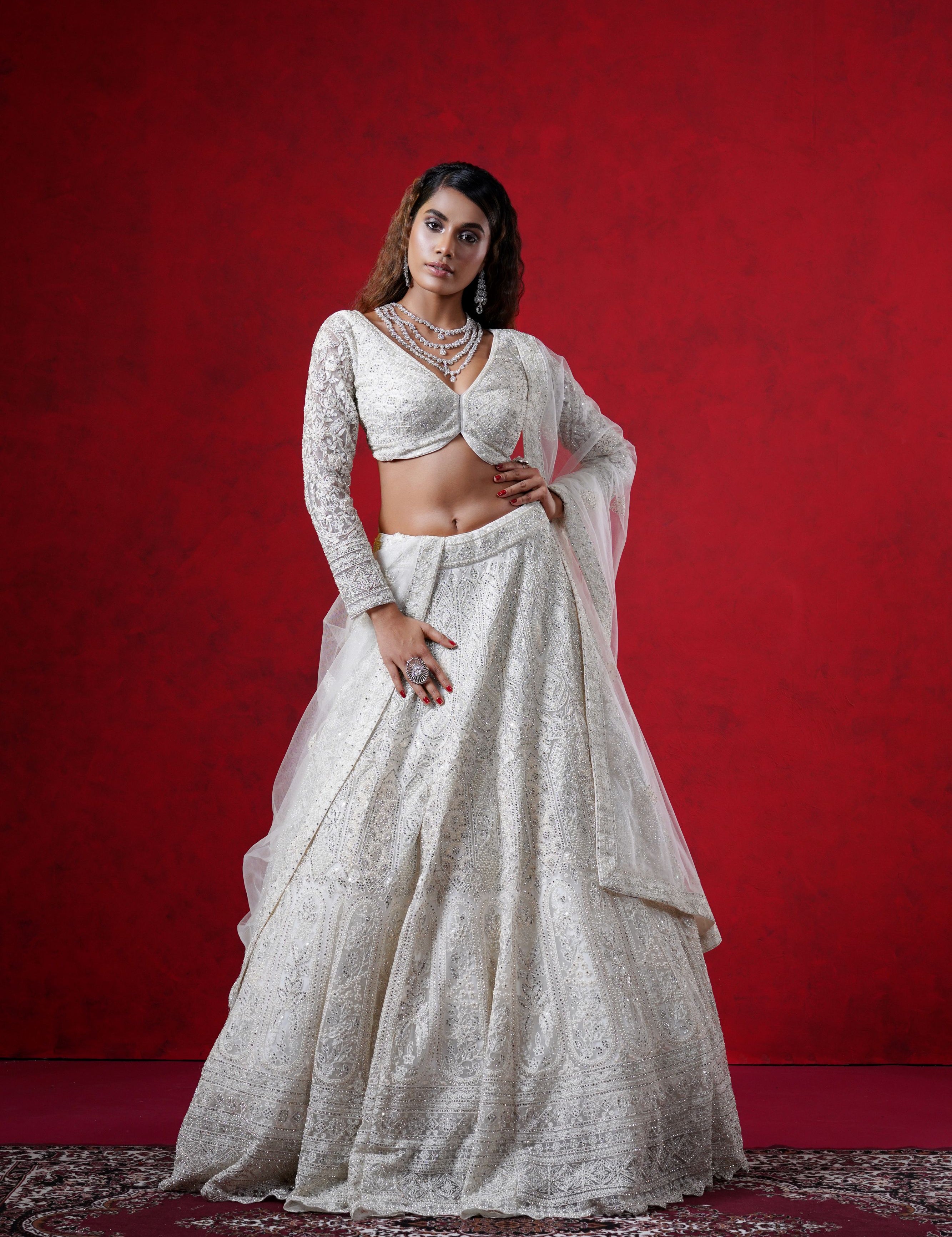Intricately Textured Lehenga Set – Diva - Main Image