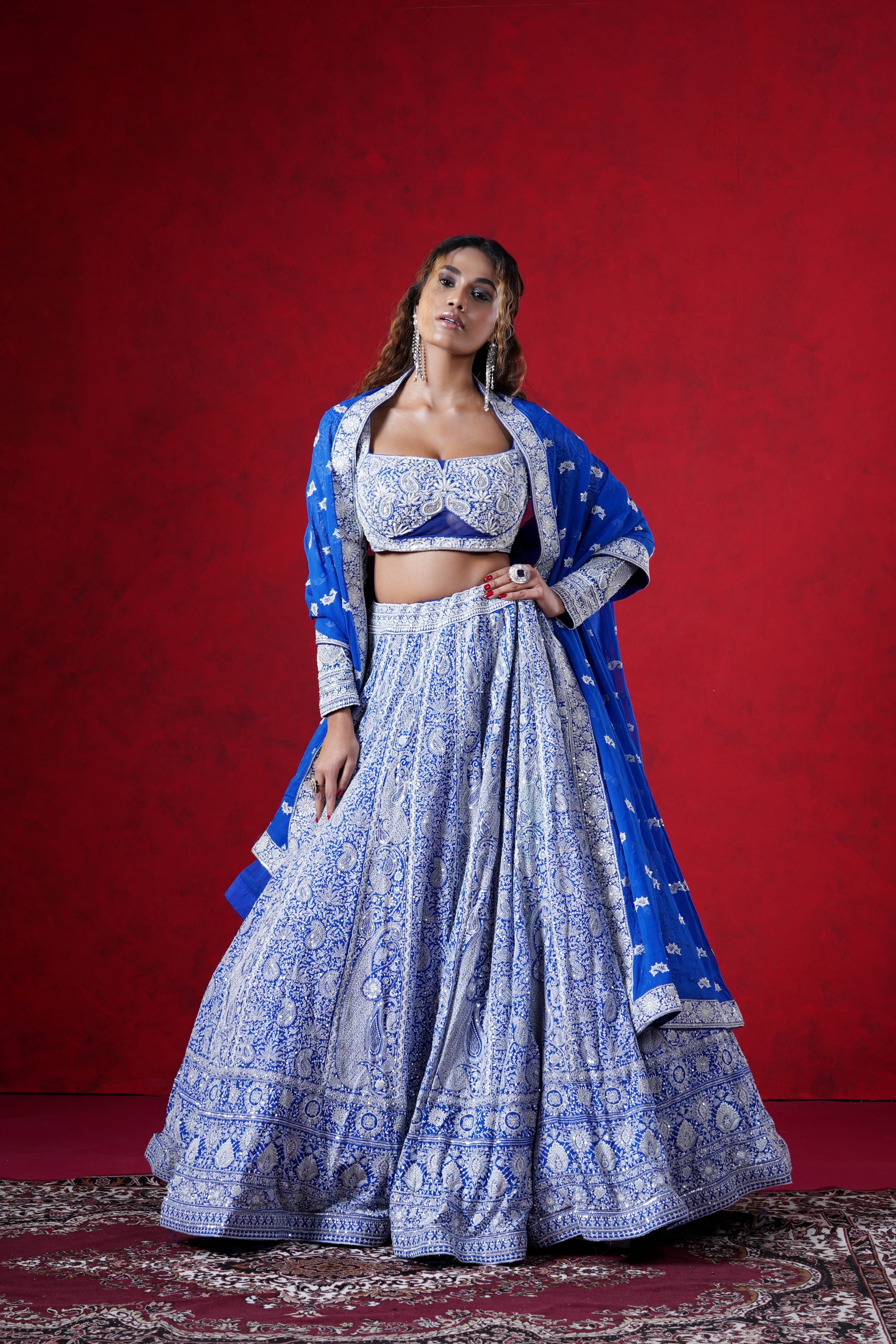 Heavily Embroidered Bridal Lehenga