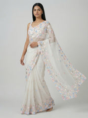 DIVA Celebration Georgette Saree with Heavy Multicolour Sequin Work | Premium Party Wear Saree